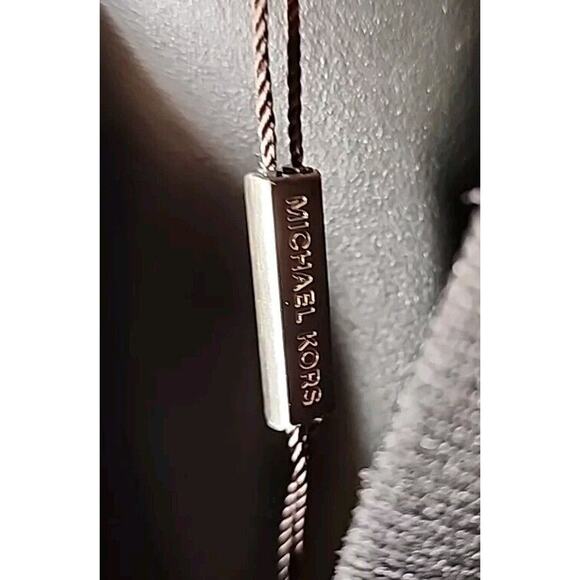 Michael Kors Brown Monogram Logo Bomber Jacket, Size - S - Picture 4 of 5